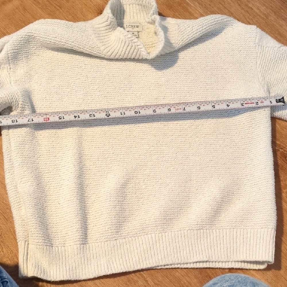 J. Crew Cream Turtleneck Sweater - Picture 5 of 6